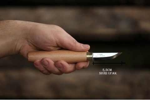 Ahşap Kuksa Kaşık Oyma Bıçağı - 5 Sivri Kısa