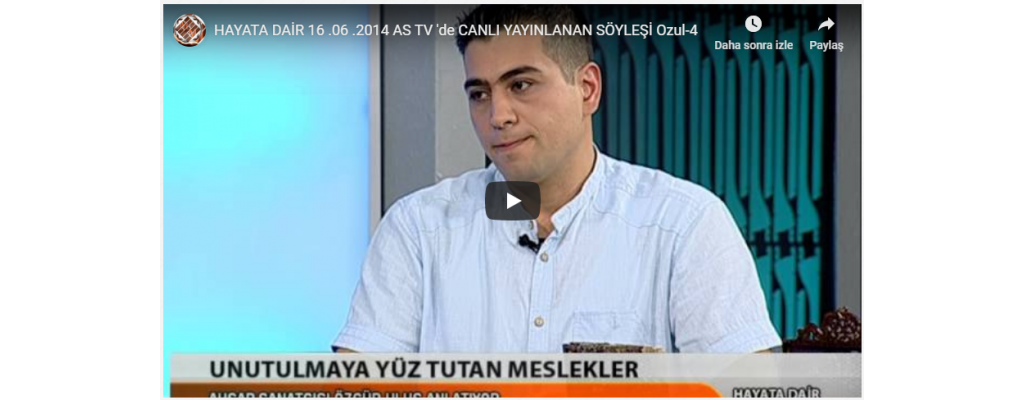 HAYATA DAİR 16 .06 .2014 AS TV 'de CANLI YAYINLANAN SÖYLEŞİ