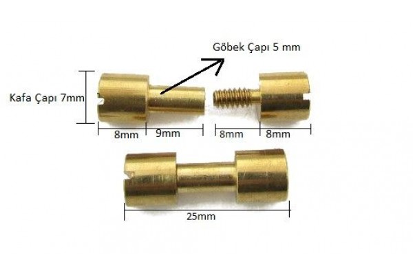 Ozul-A5  Vidalı Pirinç Pim 10' lu Paket